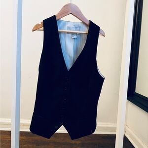 H&M Black Button-Up Vest
